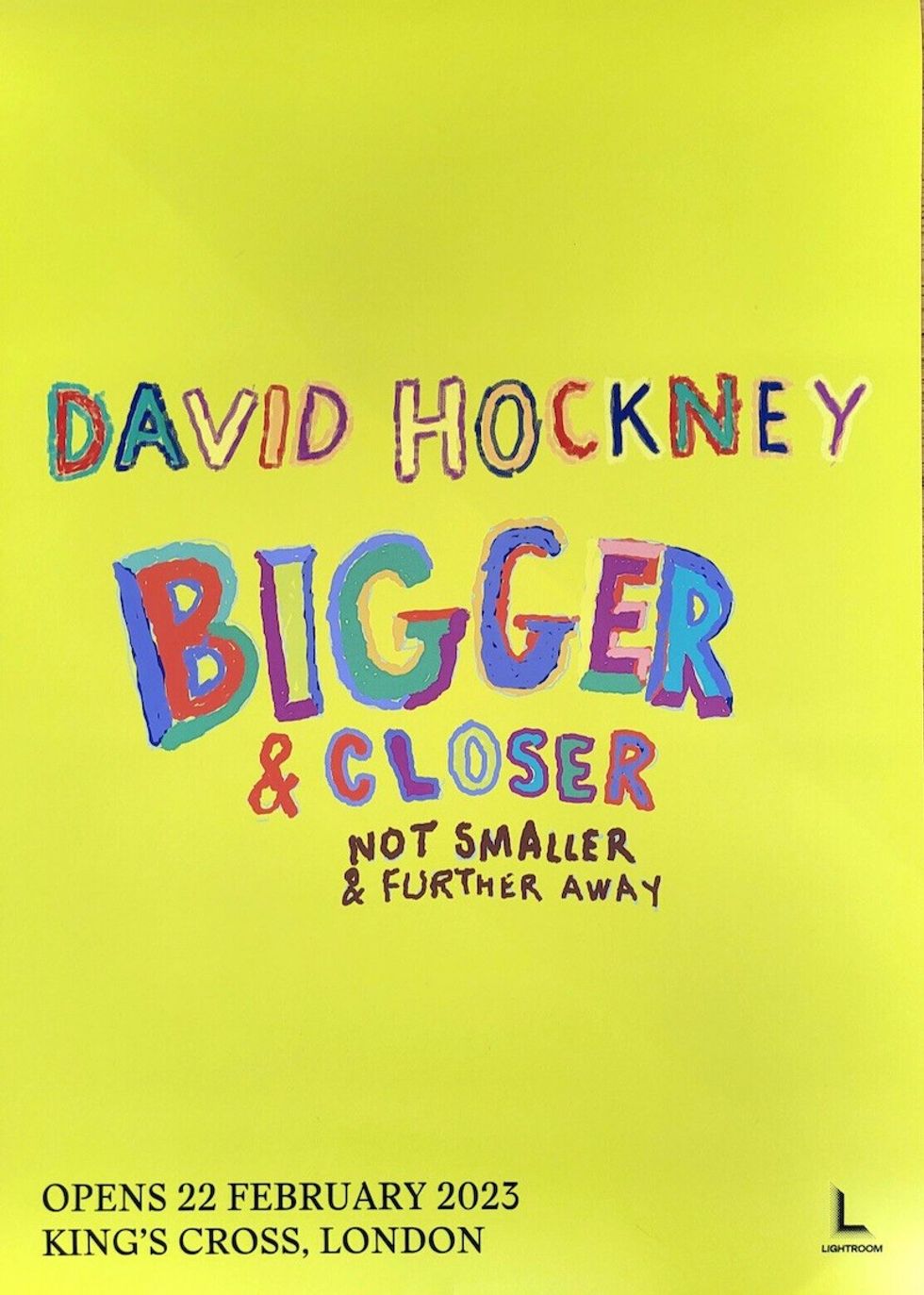 david hockney bigger and closer poster 2023