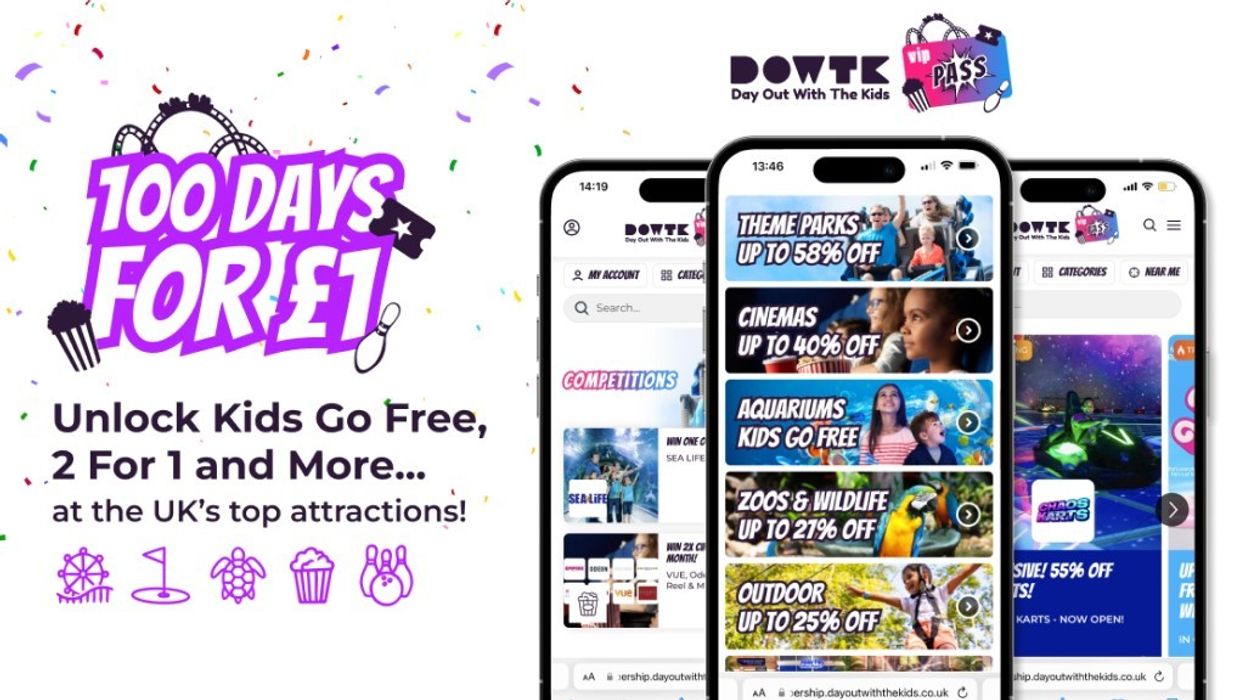 Day Out With The Kids 100-day £1 VIP Pass
