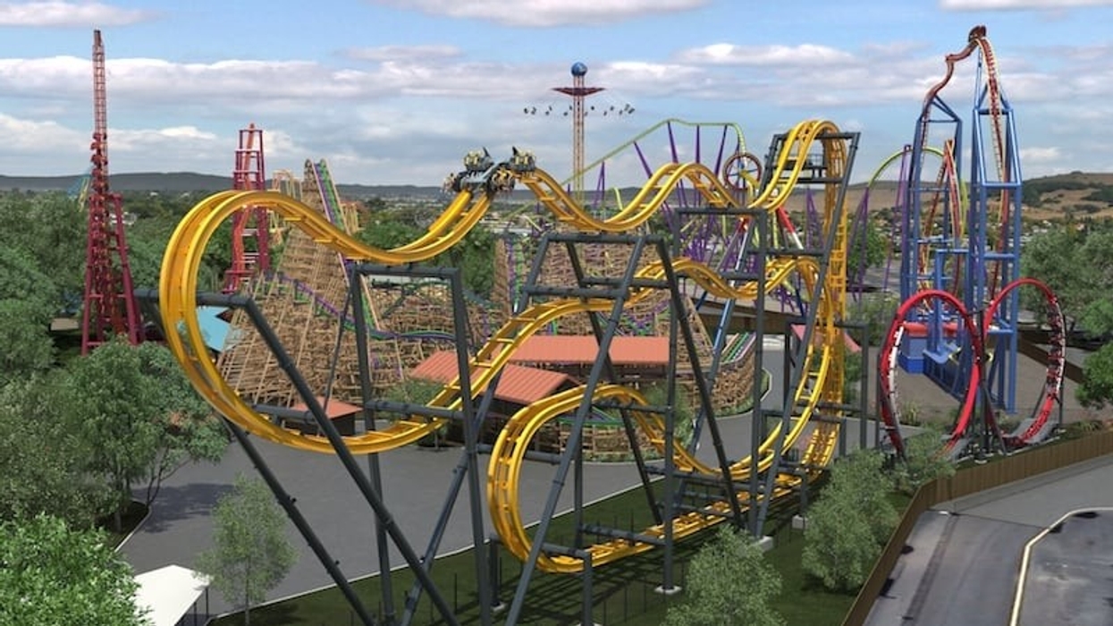 dc universe six flags batman coaster