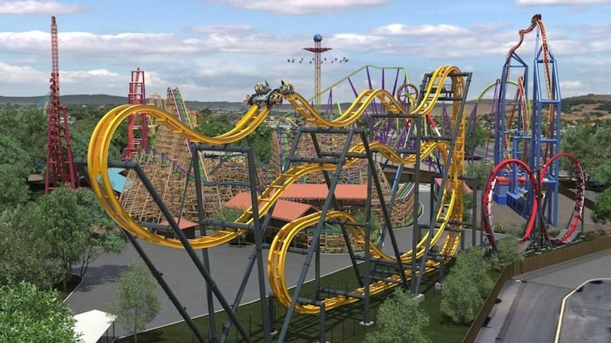 dc universe six flags batman coaster