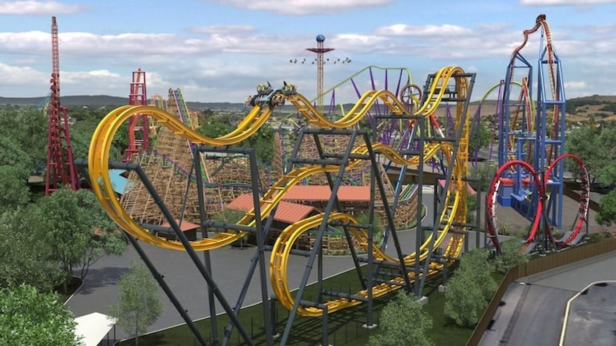 dc universe six flags batman coaster