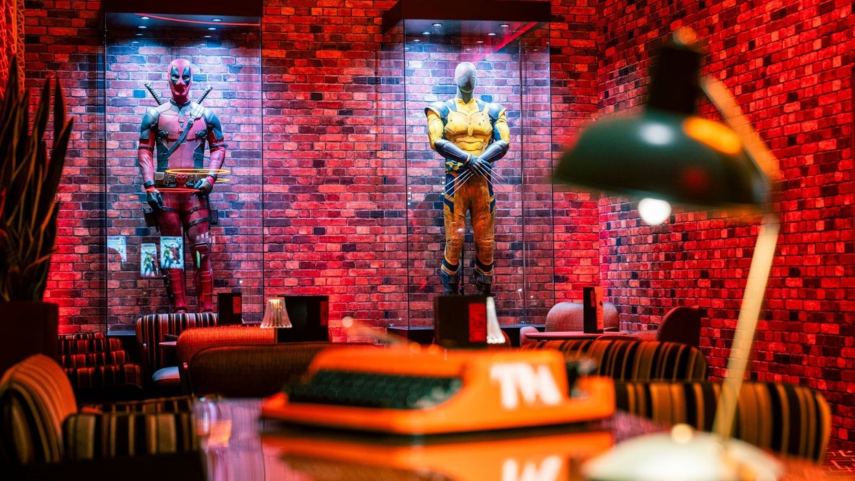 Deadpool and Wolverine suits at The Fourth Wall at the Broom Room (Deadpool Speakeasy)