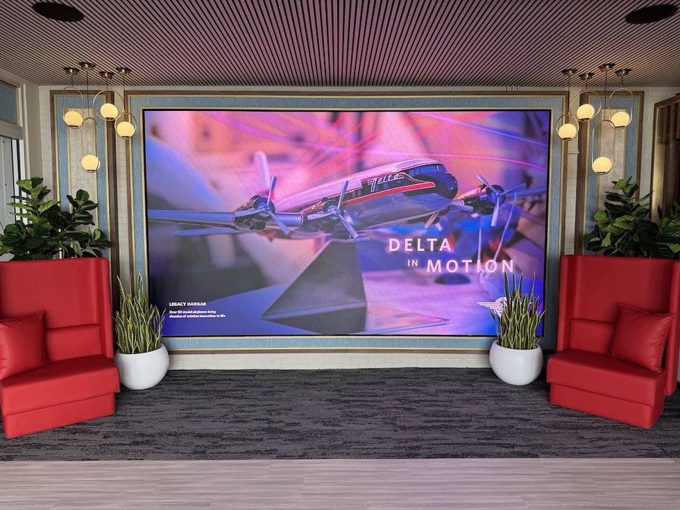 Delta Flight Museum lounge Blue Telescope