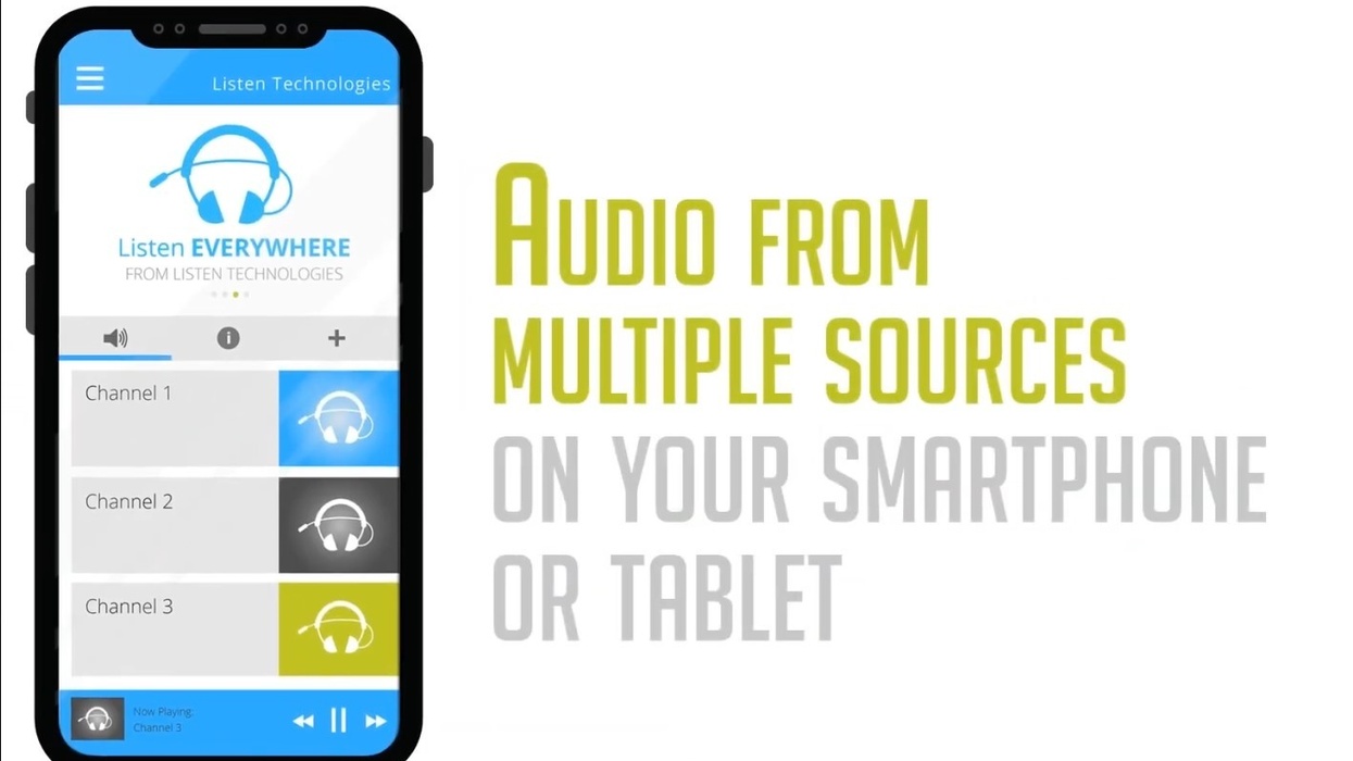 Depiction of multiple source audio on a single device