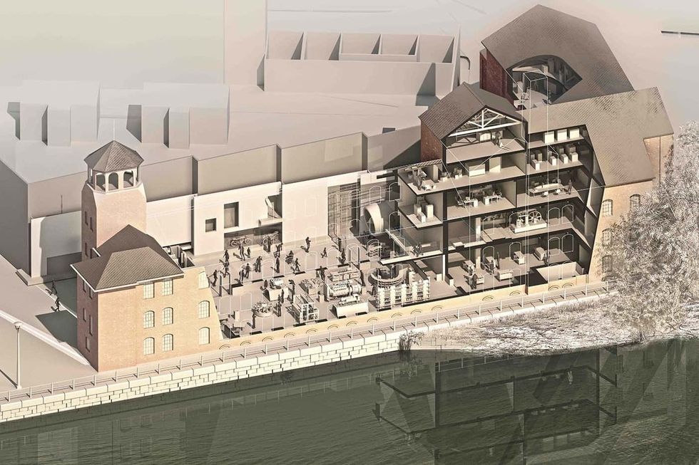 derby silk mill museum of making cross section