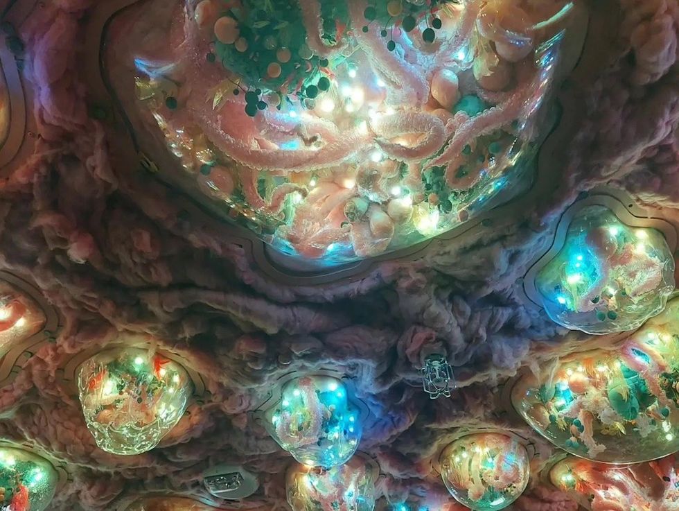 Detail from ceiling at Meow Wolf Denver