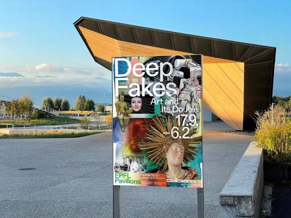 Digital Projection Deep Fakes Poster EPFL Pavilions