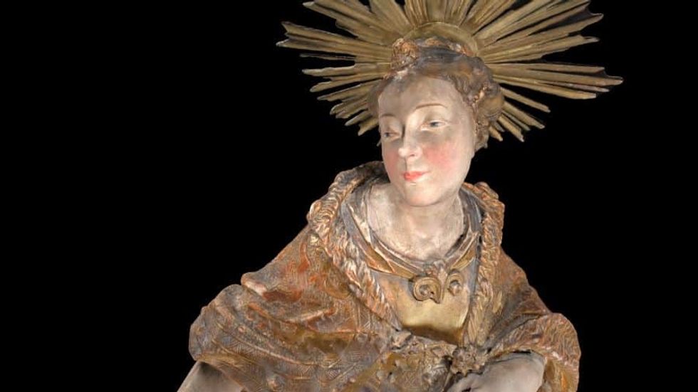 Digital Projection Deep Fakes Stills from Abbey of St Michel model and interactive