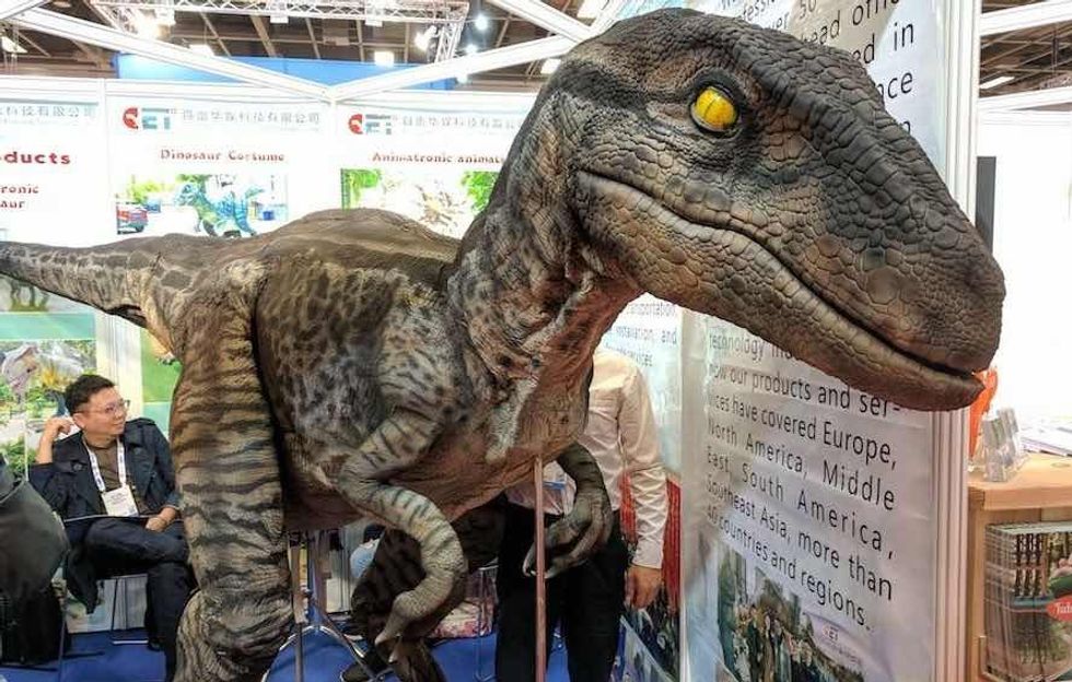dinosaur at Euro attractions show eas