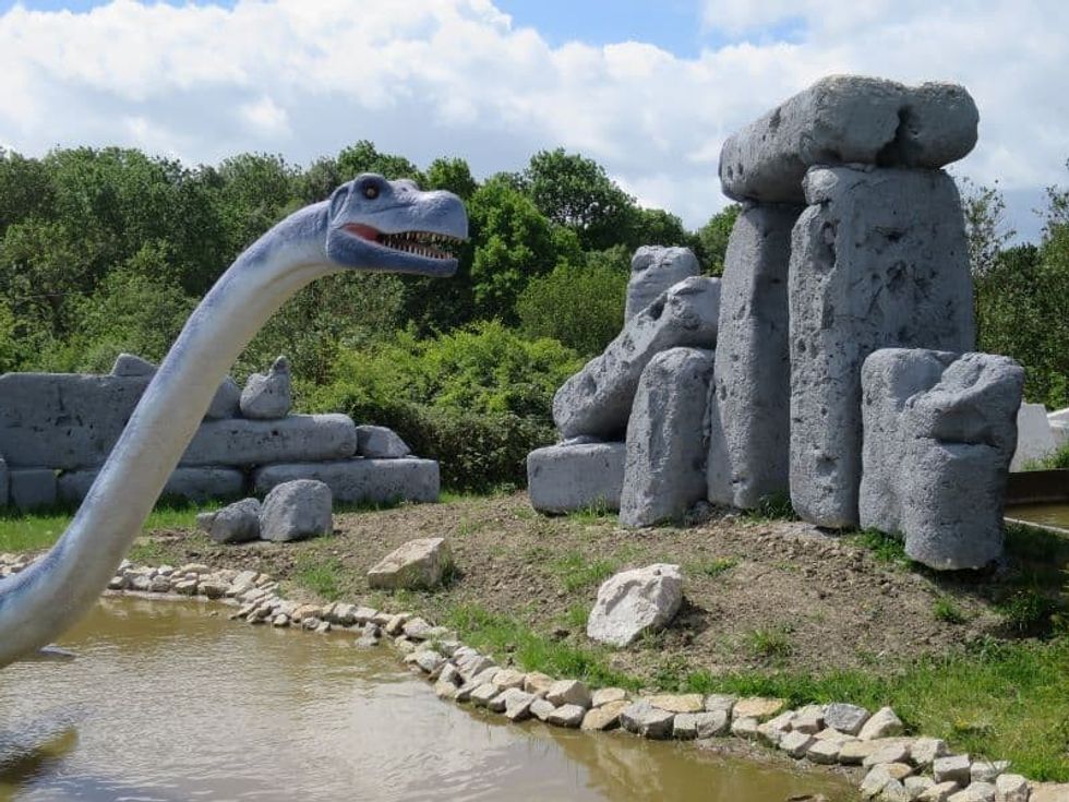 Dinosaur head at Gulliver's Valley Theme Park