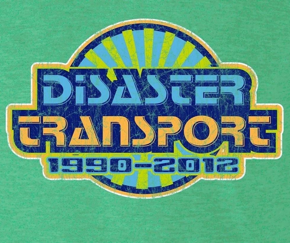 Disaster Transport logo from retro t-shirt