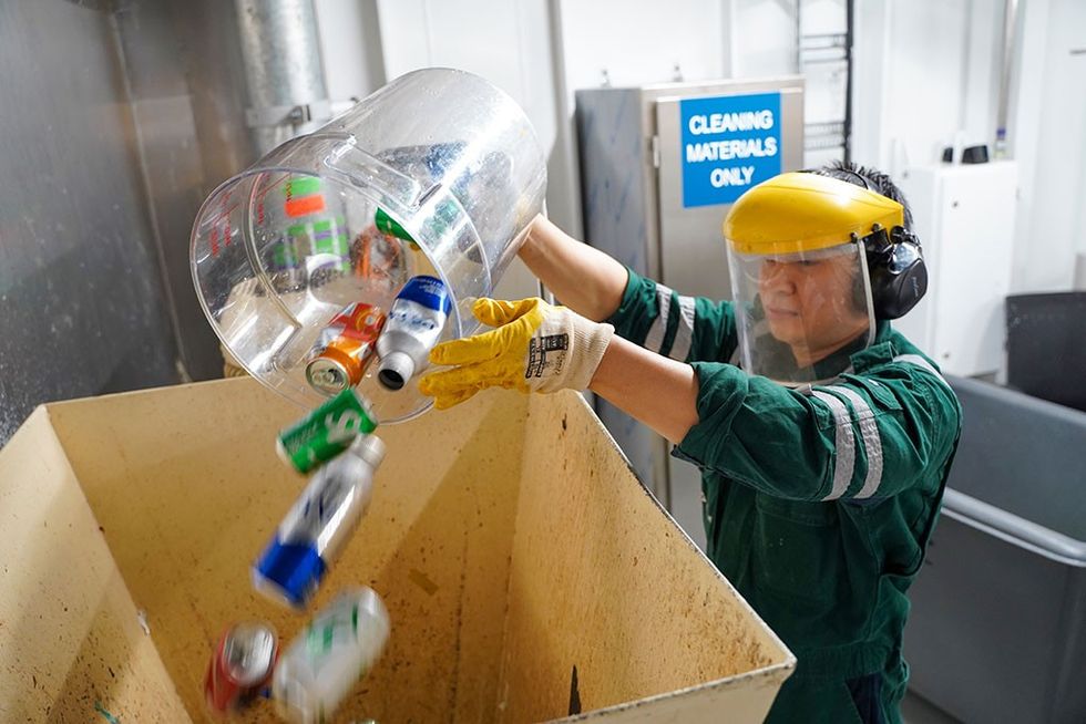 Disney Cruise Line's shipboard recycling processes have helped to eliminate on average more than 2,500 tons of metals, glass, plastic and paper from traditional waste streams each year.