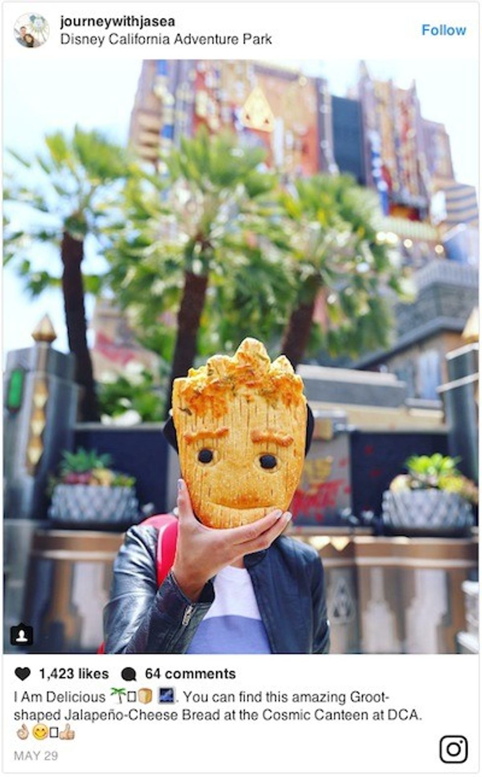 Disney Disneyland food Groot Bread