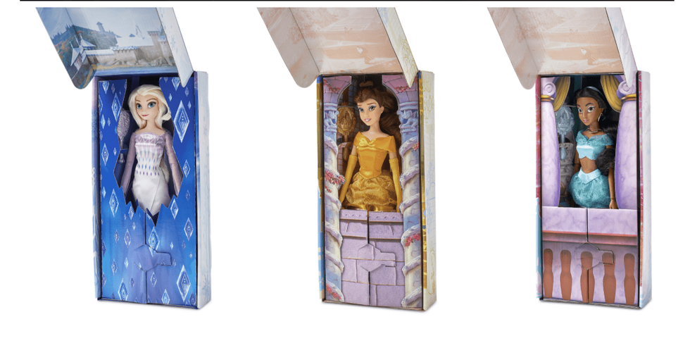 disney dolls plastic-free packaging