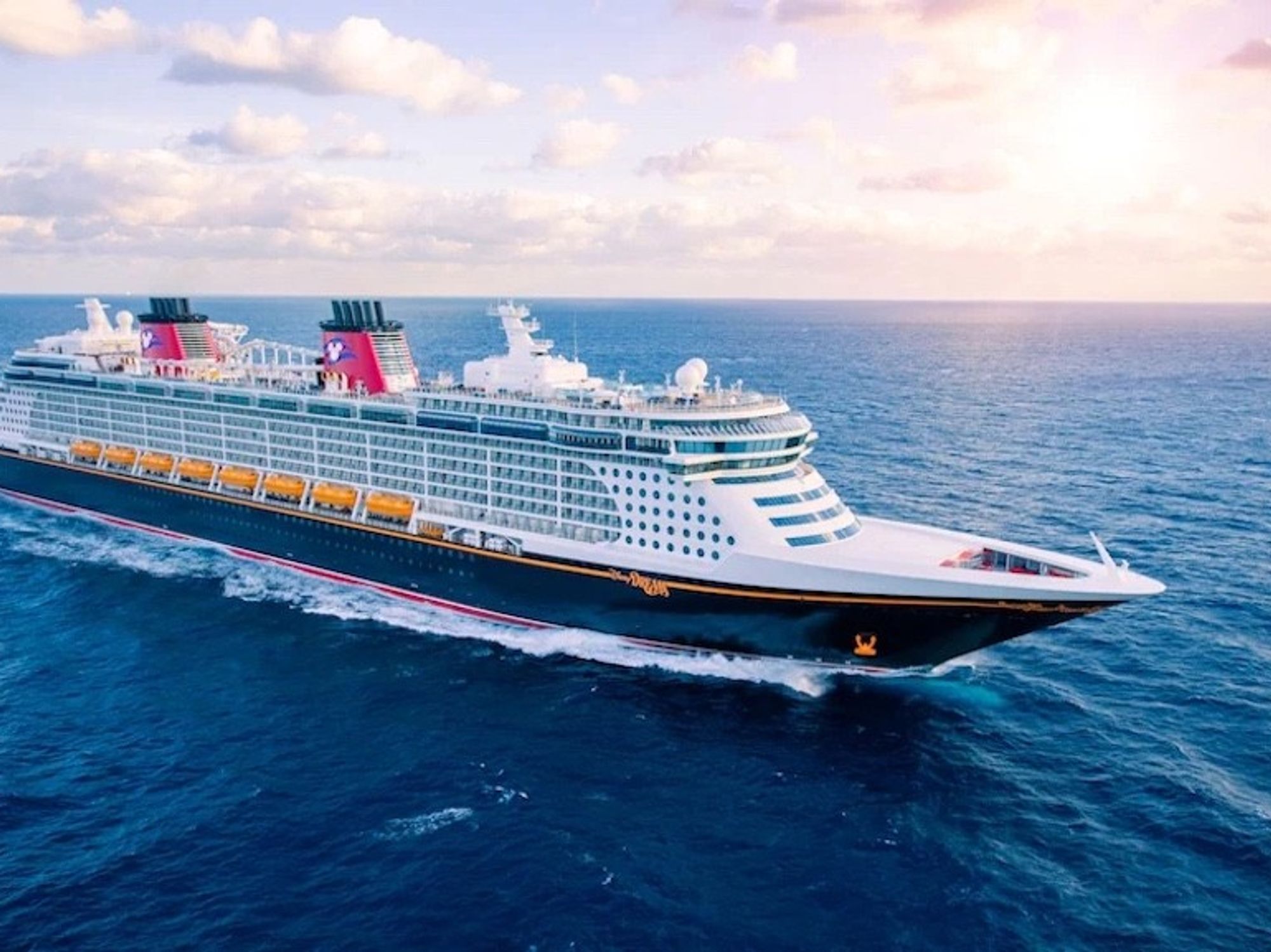 Disney Cruise Line ship sailing at sea