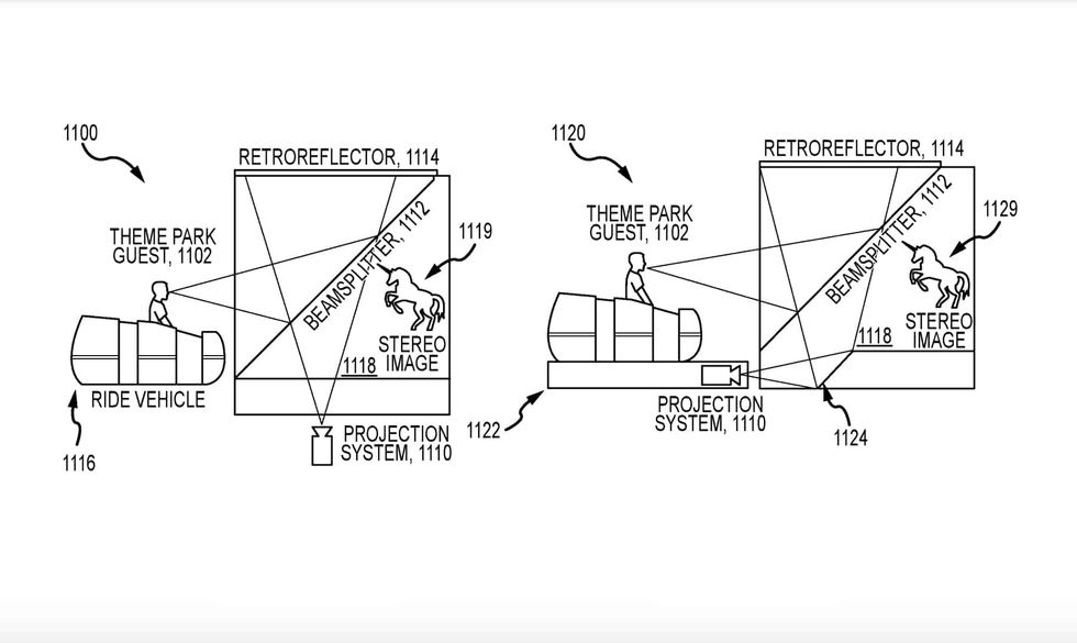 disney patent augmented reality ride