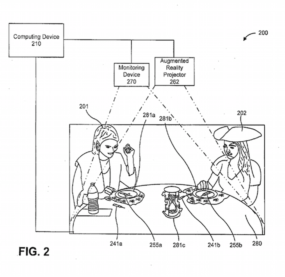 Disney patents augmented reality AR patent application