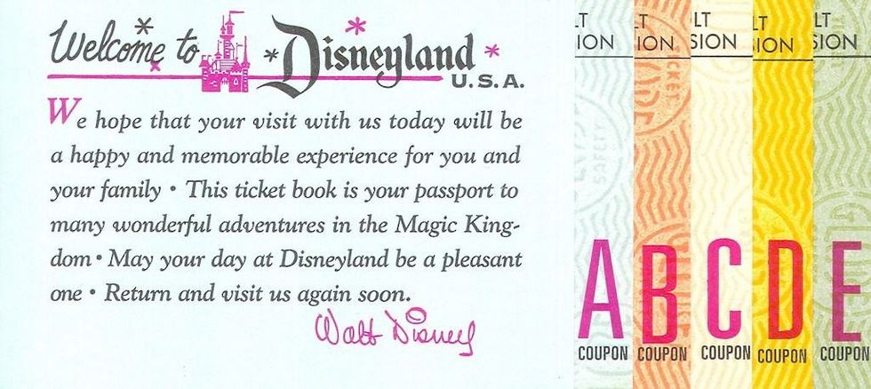 Disney Vintage Ticket Book cost