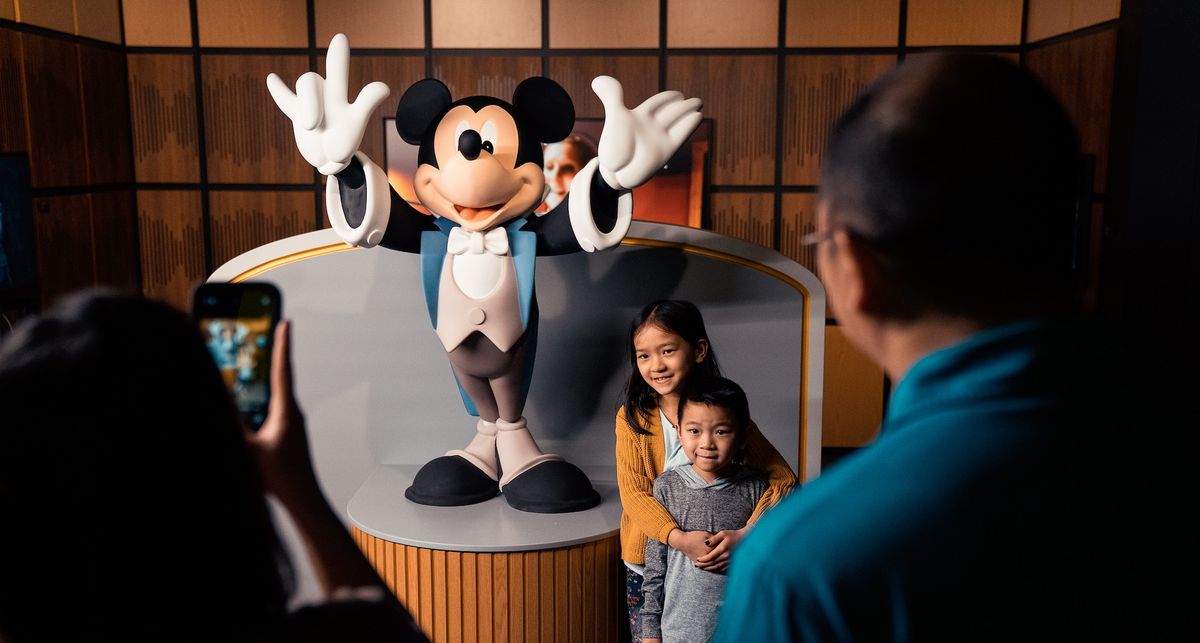 Disney100 The Exhibition Mickey photo op