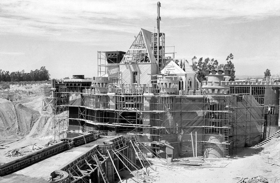 disneyland construction 1955 visual contradictions