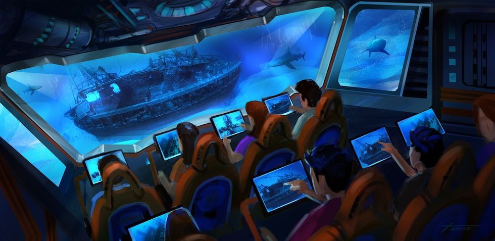 “Dive!” dark ride concept, SeaWorld, Orlando, Florida