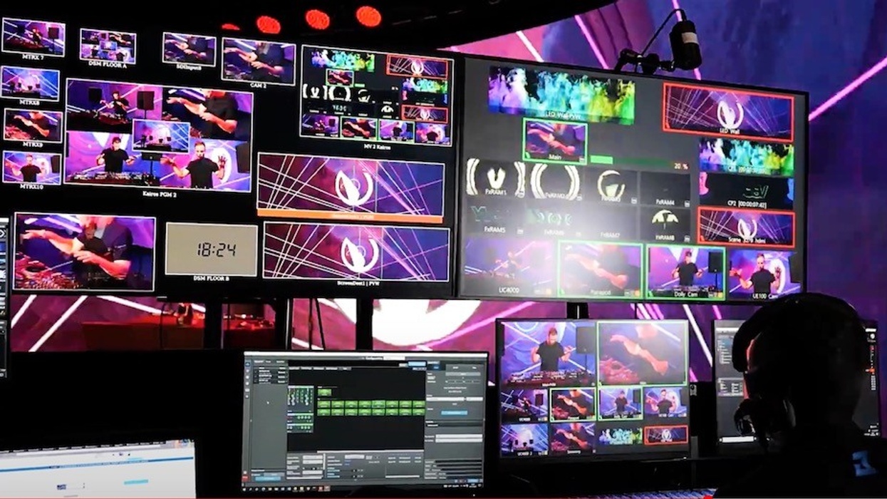 DJ YVES V’s live-stream by Panasonic & AED group glass-to-glass