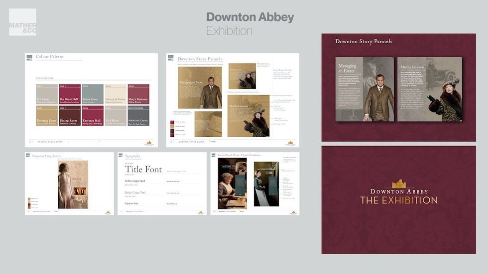 Downton Abbey The Experience graphic styling Mather & Co