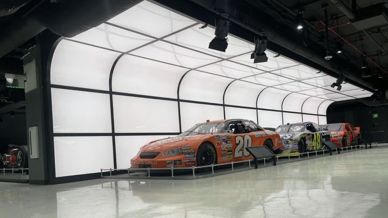 Downtown FabWorks Indianapolis Motor Speedway Museum The Faceted, Lighted Wall