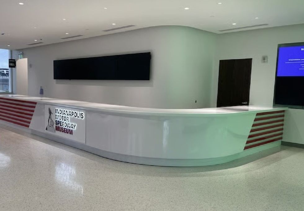 Downtown FabWorks Indianapolis Motor Speedway Museum welcome desk