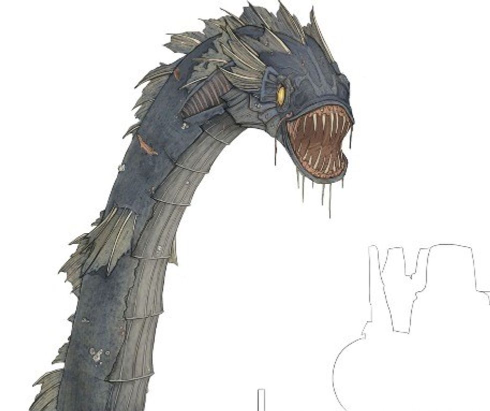 dragon figurehead for excalibur ride movie park germany