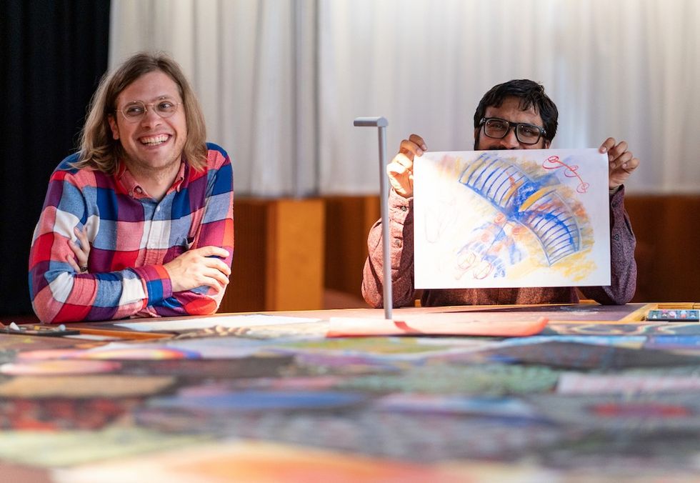 Dreamachine people with drawings