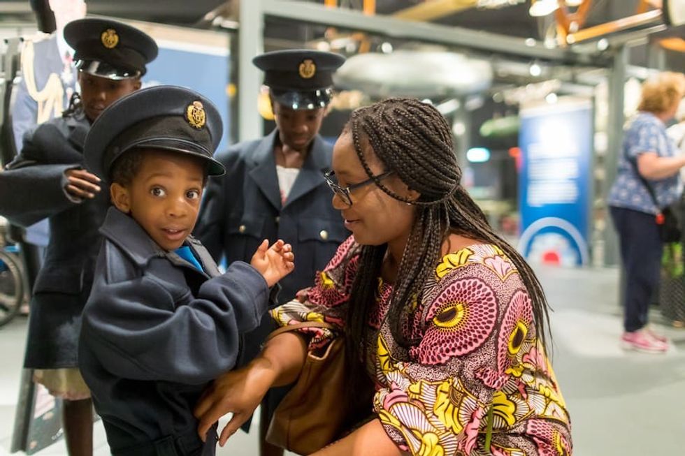 Dressing up in uniform