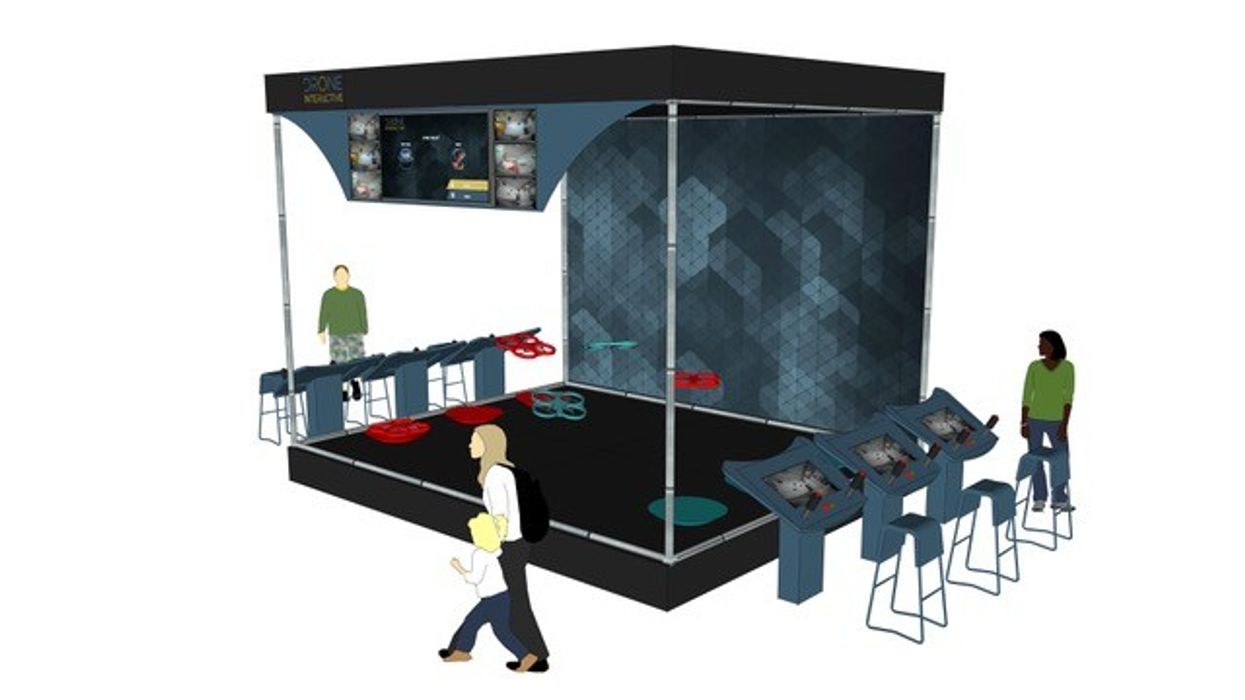 drone interactive arcadrone flying drone attraction