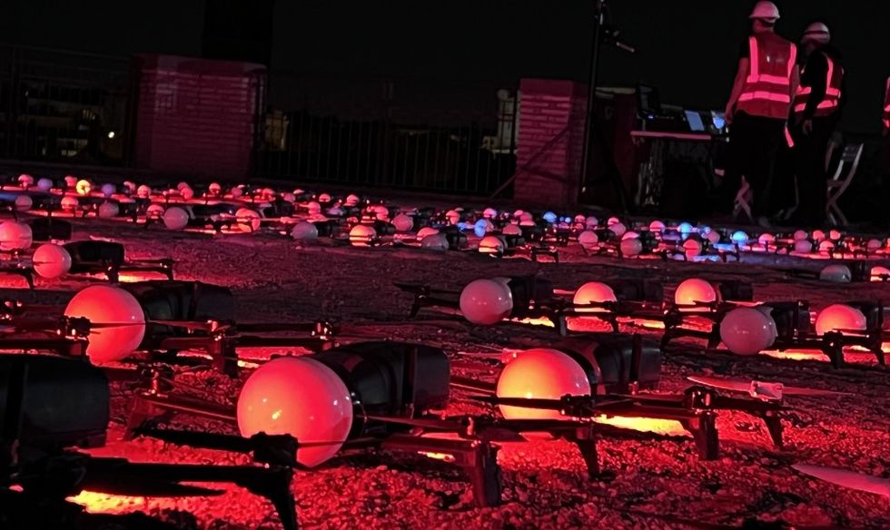 Dronisos Drones on start zone Disneyland Paris