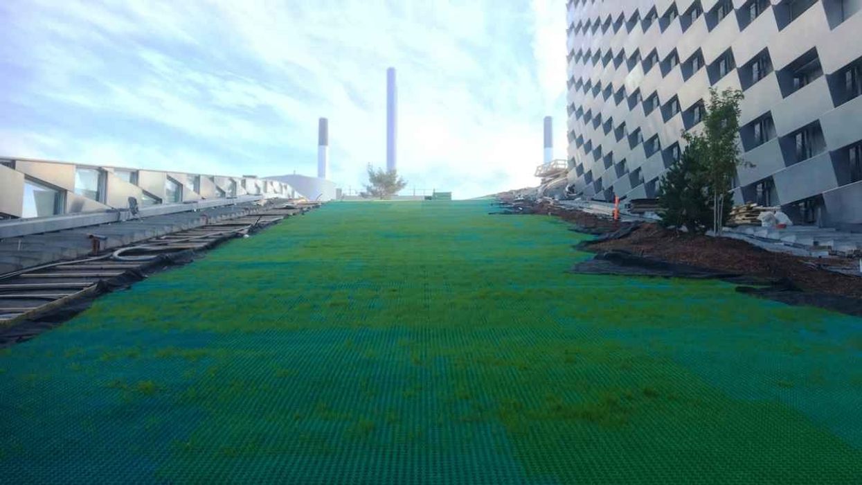 dry ski slope at copenhill, matting supplied by swedice