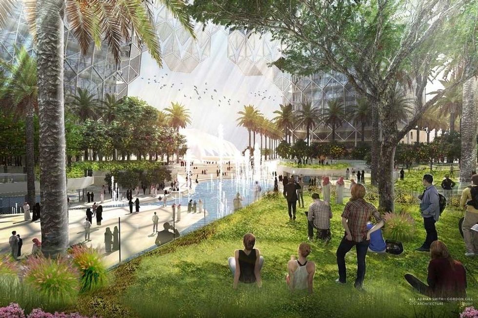 Dubai Expo 2020 dome Al Wasl Plaza