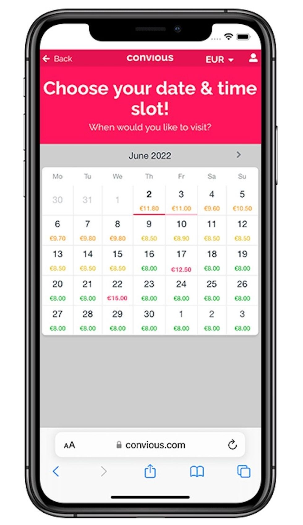 Dynamic-pricing-convious AI in attractions