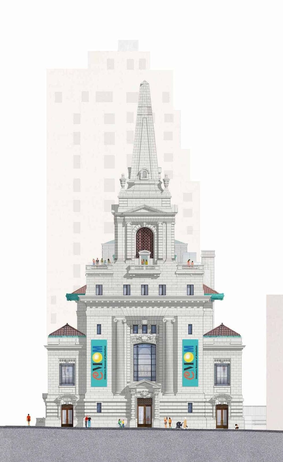 eastern facade Children’s Museum of Manhattan CMOM in New York City by FXCollaborative