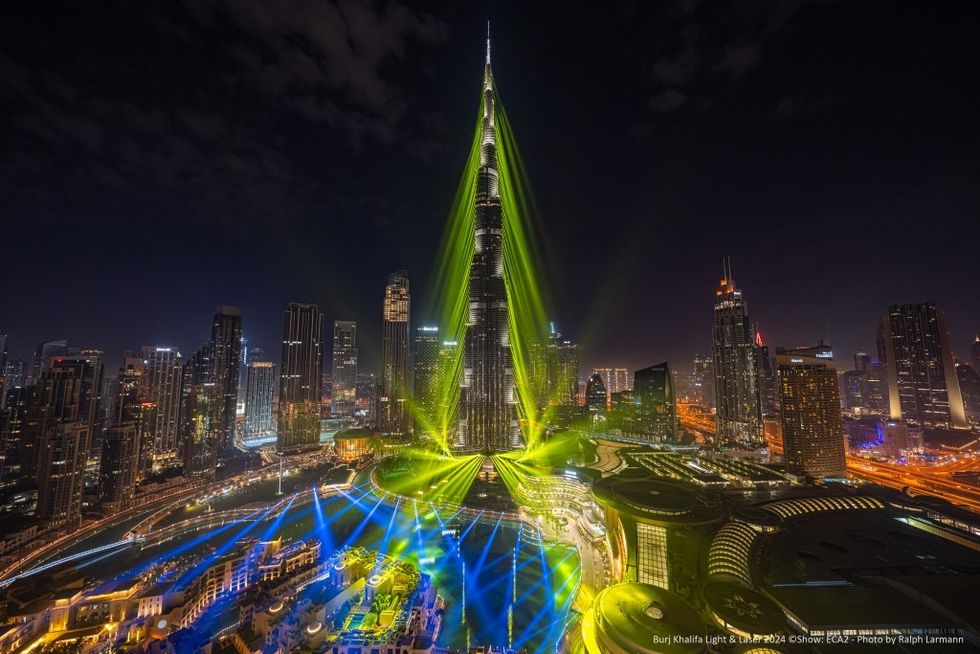 ECA2 light & laser show at the Burj Khalifa