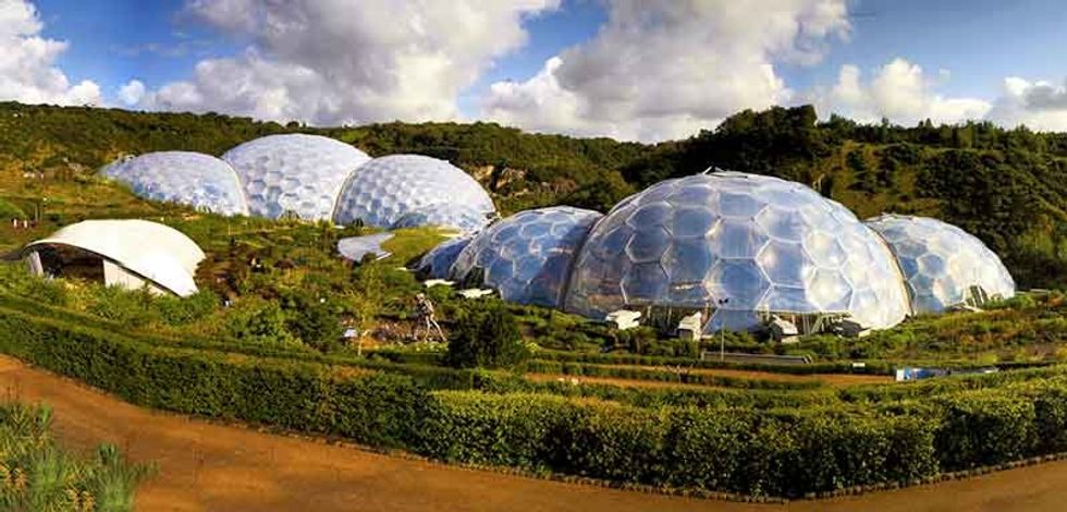 eden project biomes sun