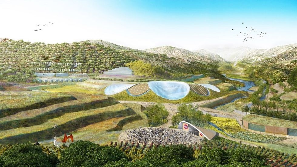 Eden Project. China. Waterfall. Grimshaw Architects. Eden Project International