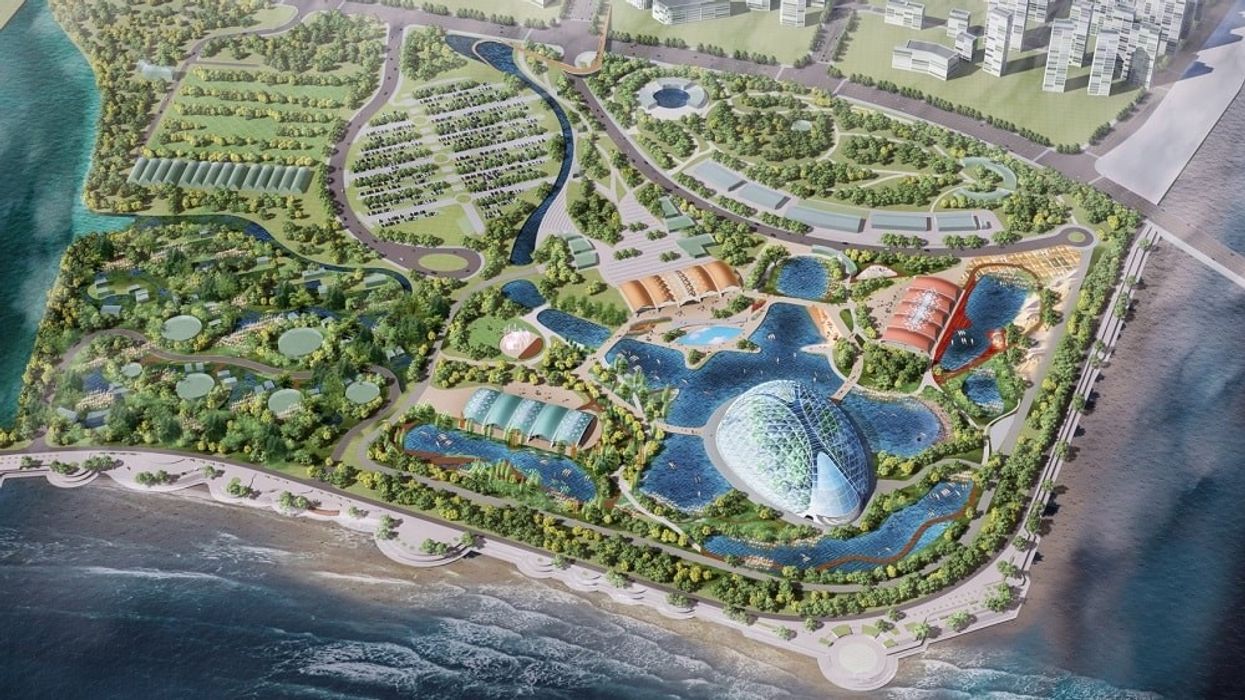 Eden Project. China. Waterfall. Grimshaw Architects. Eden Project International