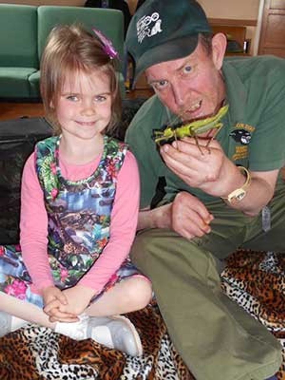 education officer stephen eddy girl insect