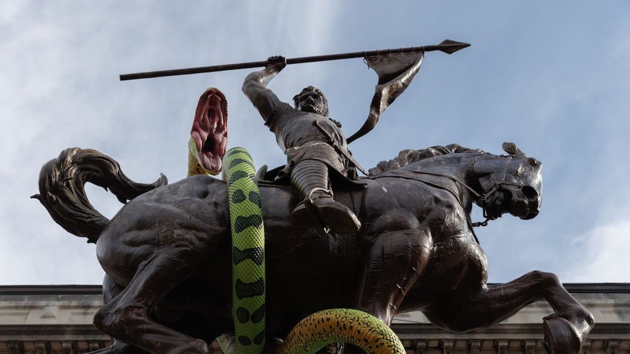 El Cid & sucuri sculpture ADKS Hispanic Museum and Library