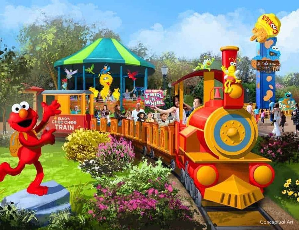Elmo's Choo Choo Train concept at Sesame Street Land at SeaWorld Orlando