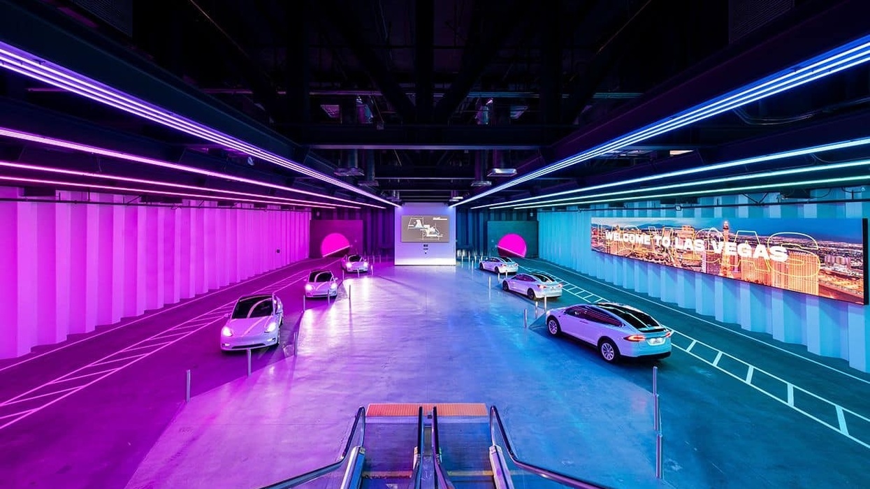 elon musk underground tesla tunnel las vegas