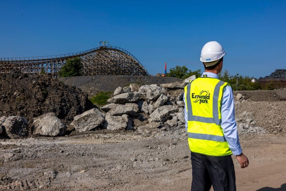 emerald park coaster construction