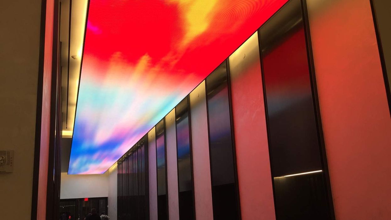 empire state realty lobby manhattan electrosonic projection