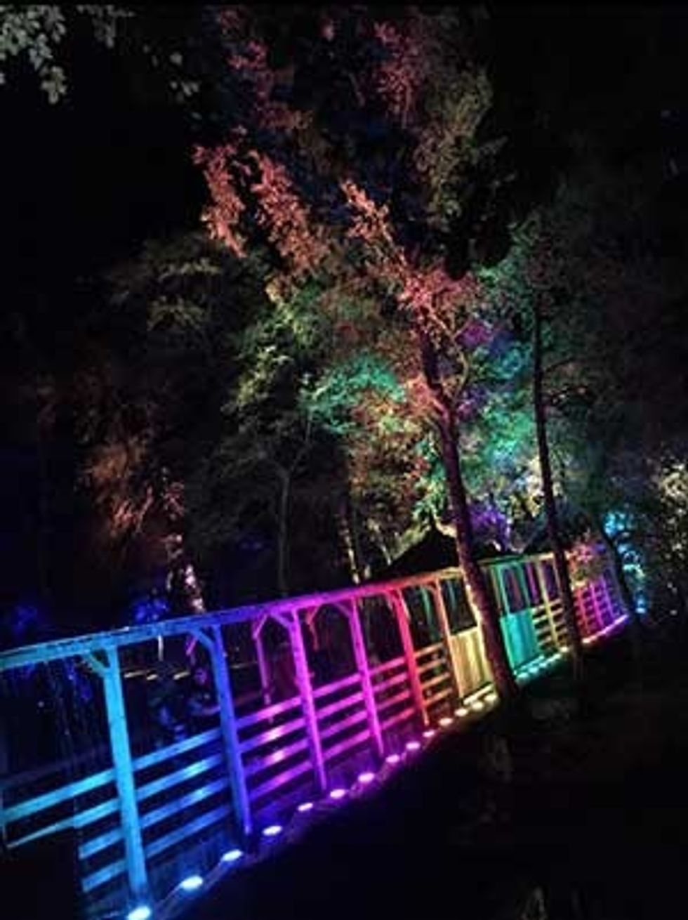 Enchanted Forest Oir an Uisge rainbow bridge