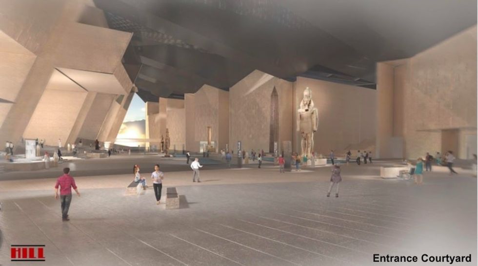 Entrance courtyard Grand Egyptian Museum